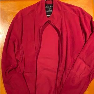 Eddie Bauer Red Fleece ZIP up